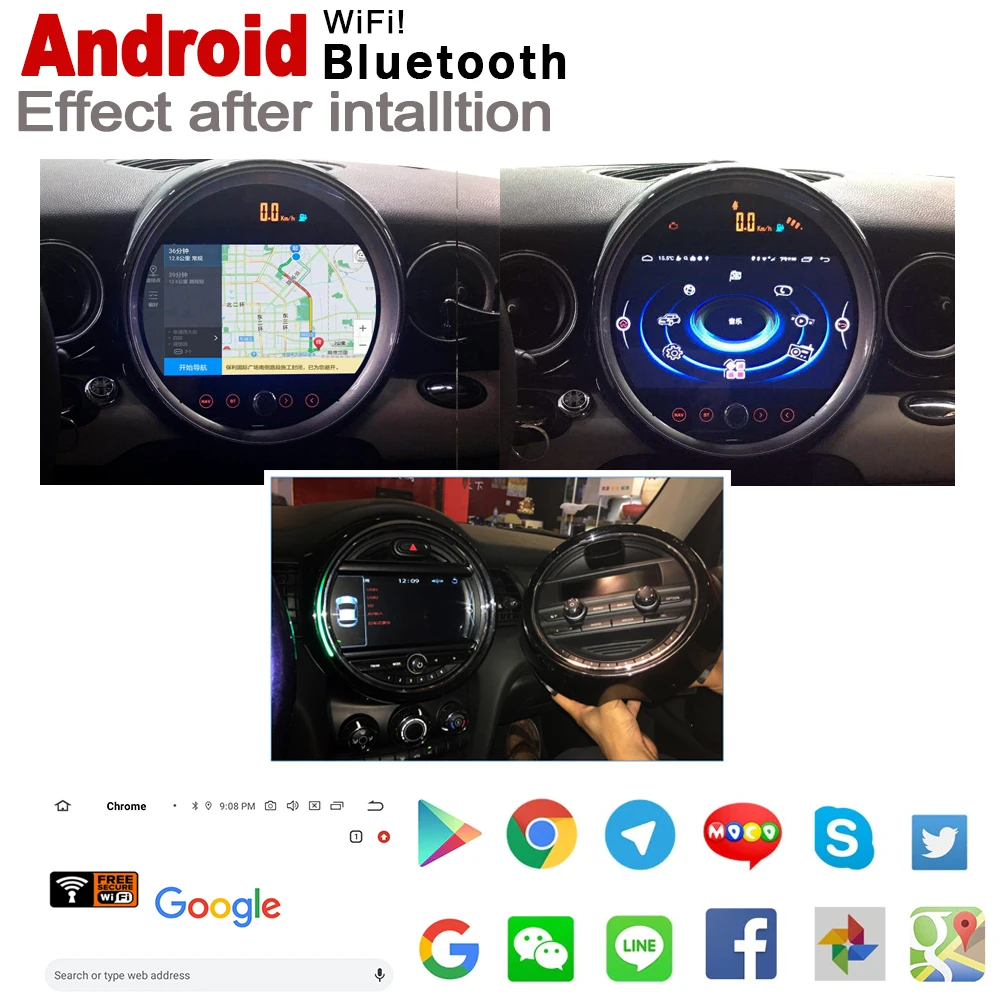 Автомобильный мультимедийный плеер 2 Din Android Автомагнитола для Mini Hatch One Cooper S D R56 2007