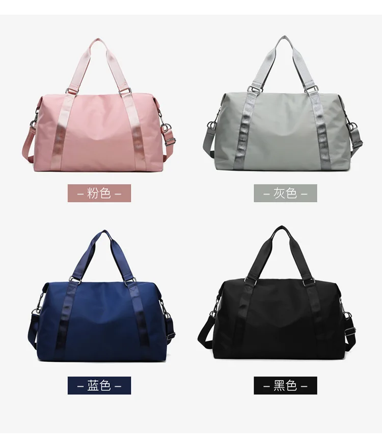 

Fashion large travel bag female cabin tote shoulder bag waterproof nylon water nylon weekend female gym bag