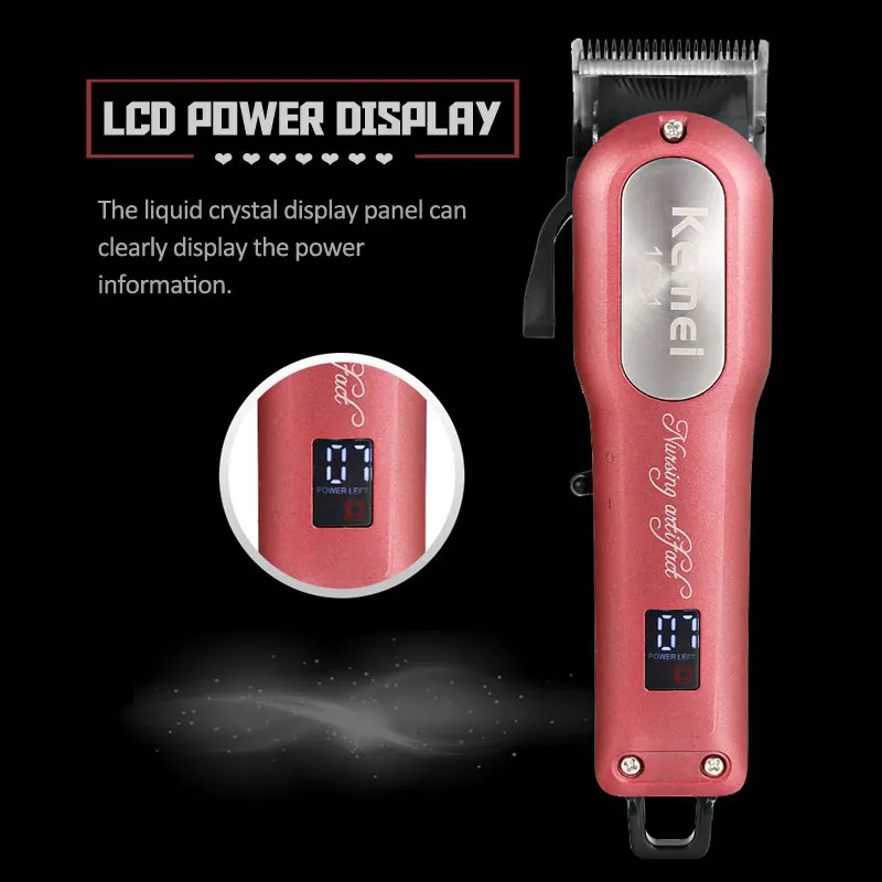 Kemei мощная электрическая машинка для стрижки волос Беспроводная