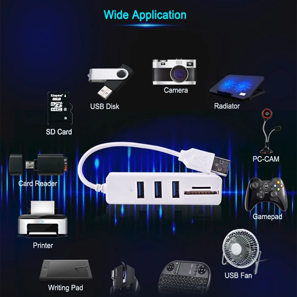 3 usb-хаб 0 мульти высокоскоростной разветвитель 5 Гбит/с TF sd-карта для ПК планшет