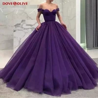 purple ball gown quinceanera dresses 2020 elegant sweetheart neck off the shoulder formal party long prom gowns robe de soiree