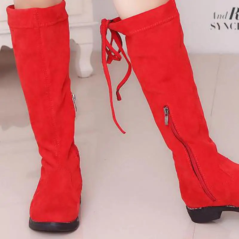 Длинные сапоги до колена для девочек модные весенне-зимние принцессы