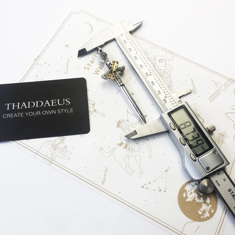 Подвеска в виде меча с короной ювелирные украшения 2021 пробы винтажный подарок