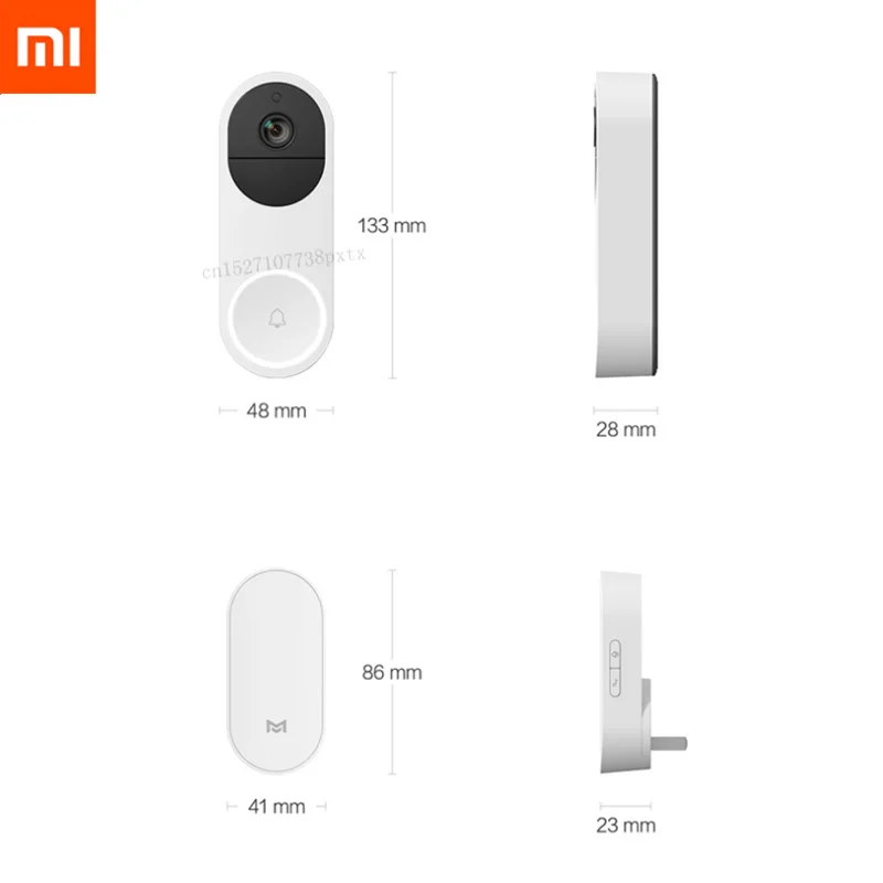 Xiaomi xiaomo AI распознавание лица 1080P ИК ночного видения видео дверной звонок набор