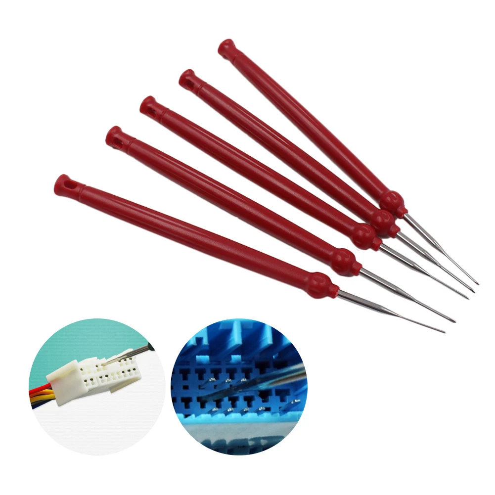 

Dropshipping 4PCS/5Pcs Terminal Removal Tool Pin Cable Wire Dismount Tool Kit Car Electrical Wiring Crimp Connector Release Set