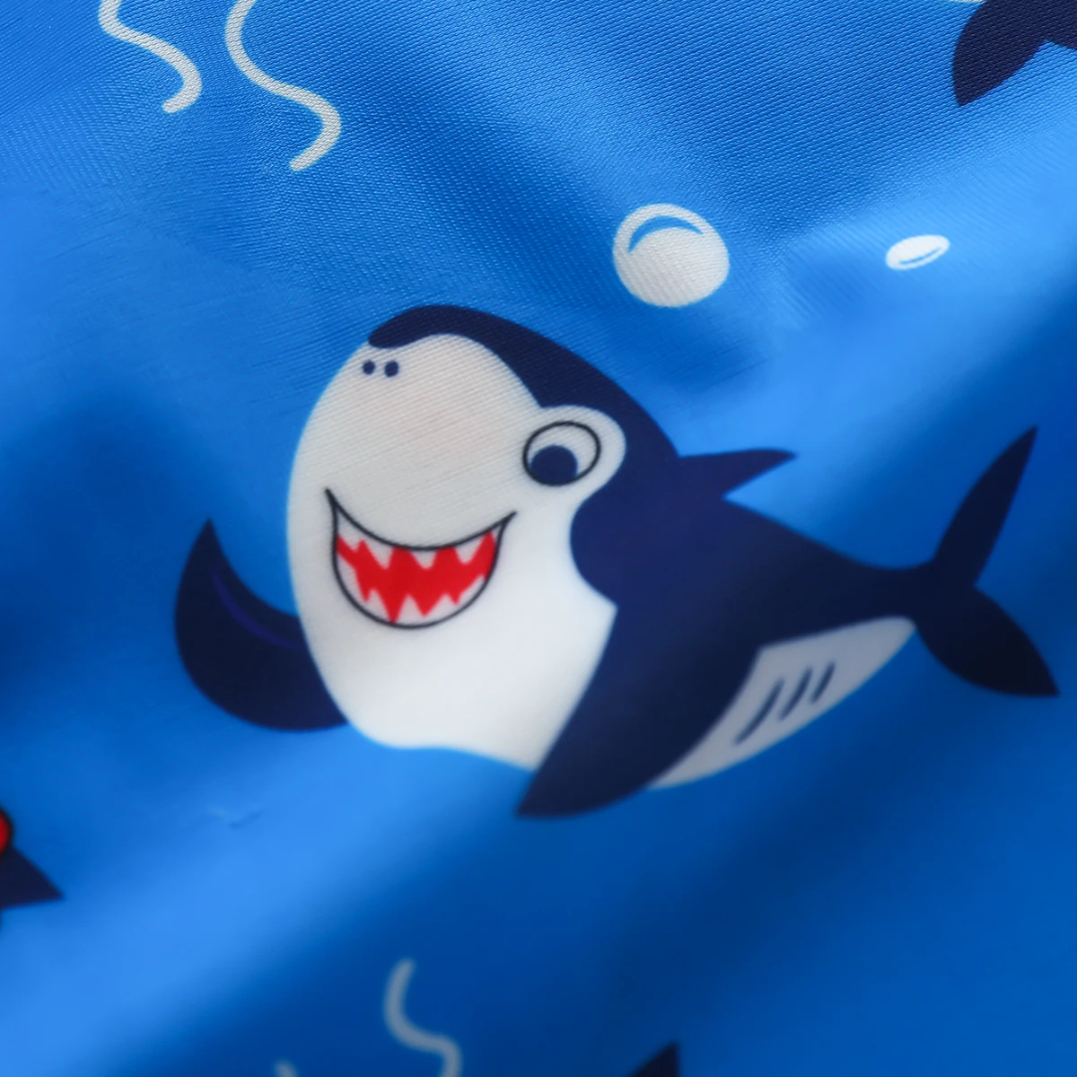 0-3Y Newborn Infant Baby Boys Children's Swimwear Cartoon Shark Animal Print Short Sleeve Zipper Blue Beachwears Summer Swimsuit images - 6
