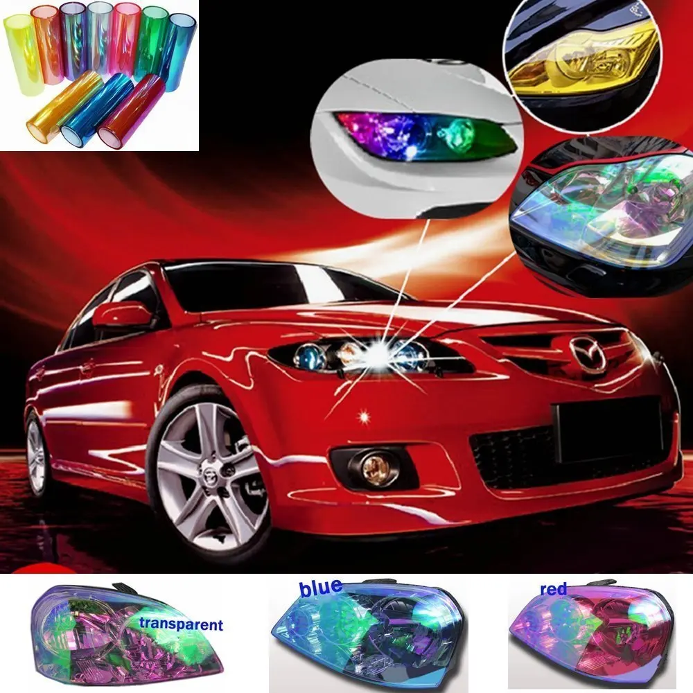 

Car-Styling 900cm Transparent Rainbow Effect Car Light Chameleon Headlight Film Taillight Tint Film Vinyl Color Change Stickers