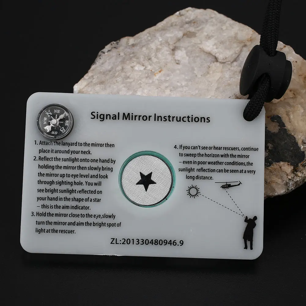 Военные зеркала сигнальное стекло зеркало со свистком/компасом/шнурком