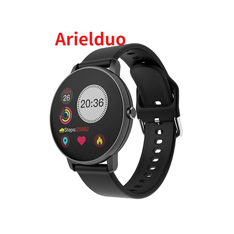 Smart watch round screen full touch screen sports watch multi-function heart rate and blood pressure monitoring reminder