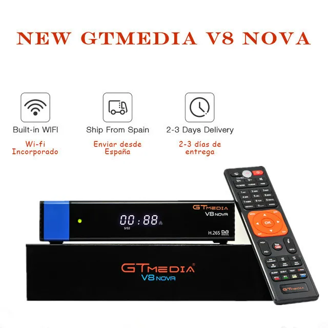 Спутниковый ТВ приемник GTmedia V8 NOVA HD цифровой поставляется со склада в Испании