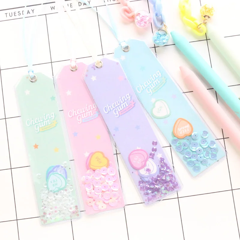 Domikee кавайные Конфеты Симпатичные офисные школьные блестки бумажные закладки