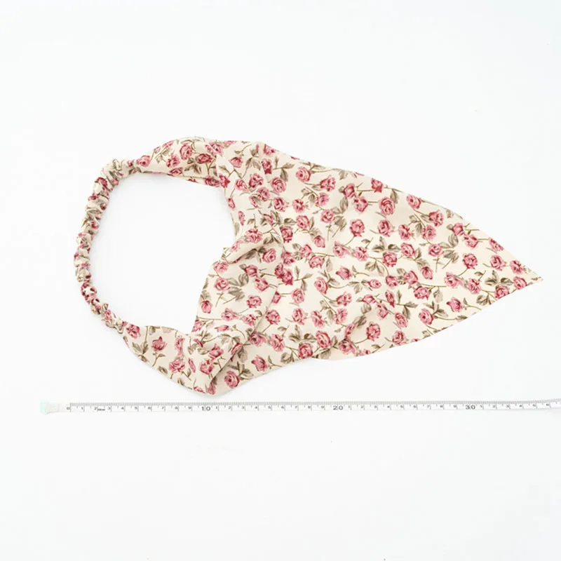 

Floral Print Scrunchies Hair Scarf Headband Elastic Hair Band Cute Turban Headwrap Headbands Women Hair Accessories