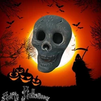 simulation skull halloween decoration wood fire pit fireplace burning props atmosphere horror i8k1