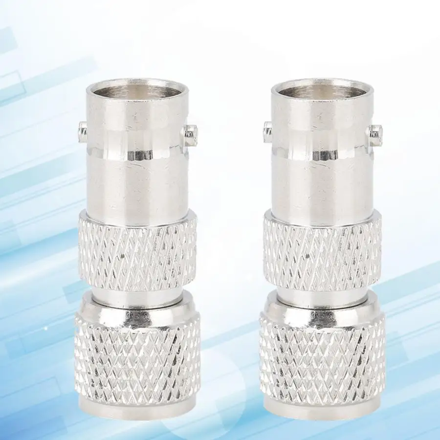 Соединитель 2 шт. коаксиальный адаптер никелированный латунный контактный