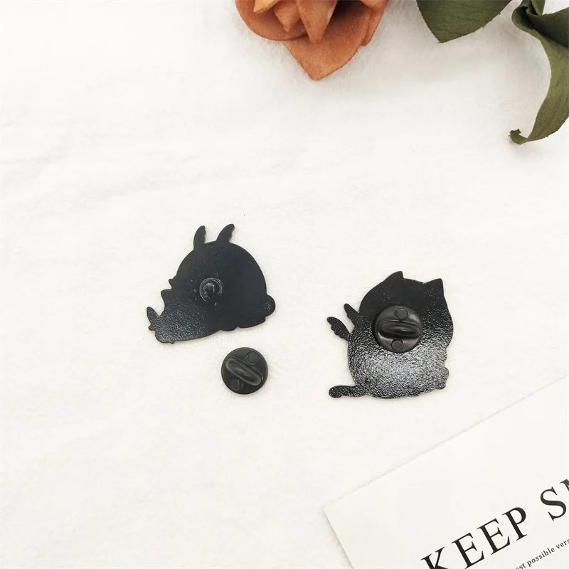 Новинка Милая брошь с котом животное длинными крыльями ленивый кот мышь играть