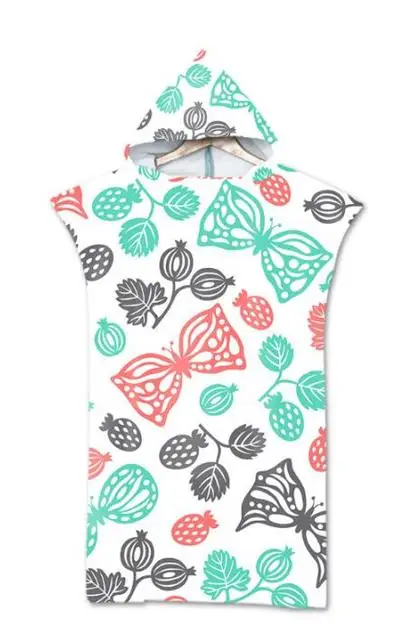 Microfiber 3D Digital Printed Beach Towel Wetsuit Chang Robe Poncho With Hood Surf Swim Pool Quick Drying Cloak Bath Towels | Спорт и