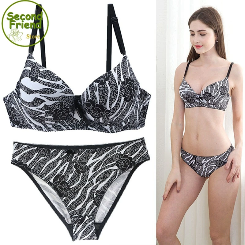 

Lingerie Sexy Lace Bra And Panty Sets Underwear Plus Size Push-Up Bra Bikini Women Deep V French Sexy Ropa Interior Muje