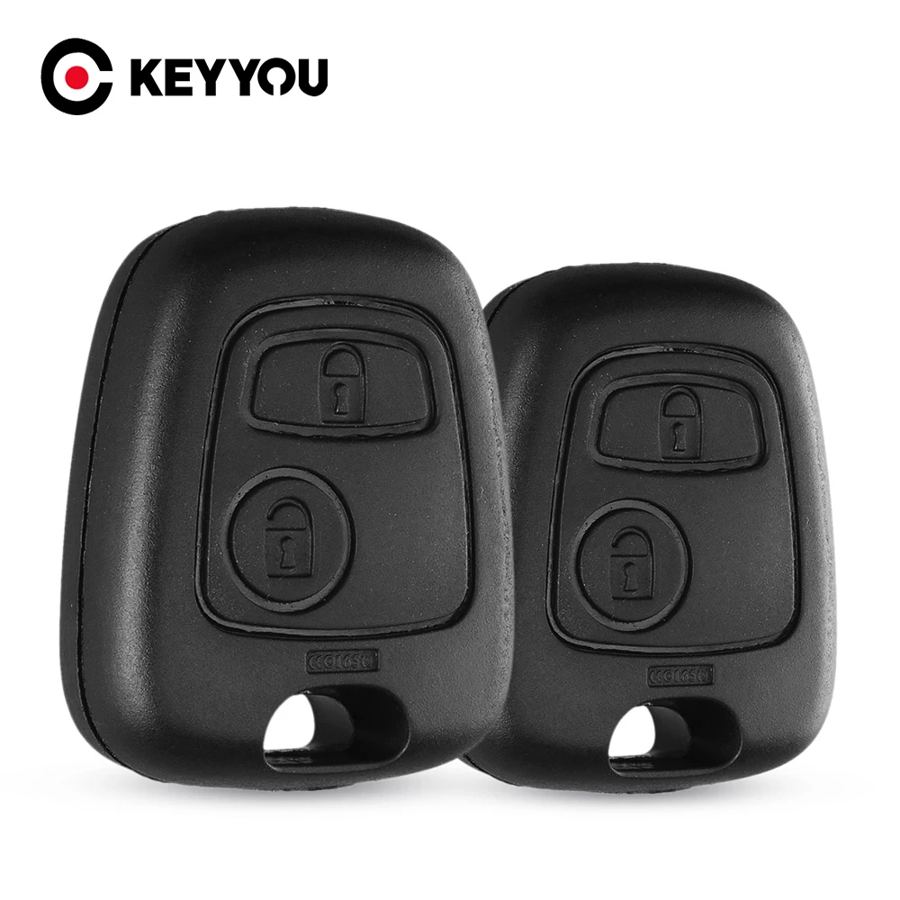 

KEYYOU 40x No Blade For Citroen C1 C2 C3 C4 XSARA Picasso For Peugeot 307 107 207 407 2 Button Remote Car Key Case Shell Fob