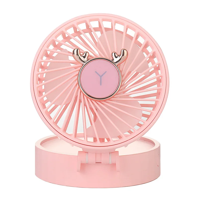 2 IN 1 Mini Portable Moving Fan With LED Light Make Up Mirror USB Rechargeable 1500mA Outdoor Sports Tools | Инструменты