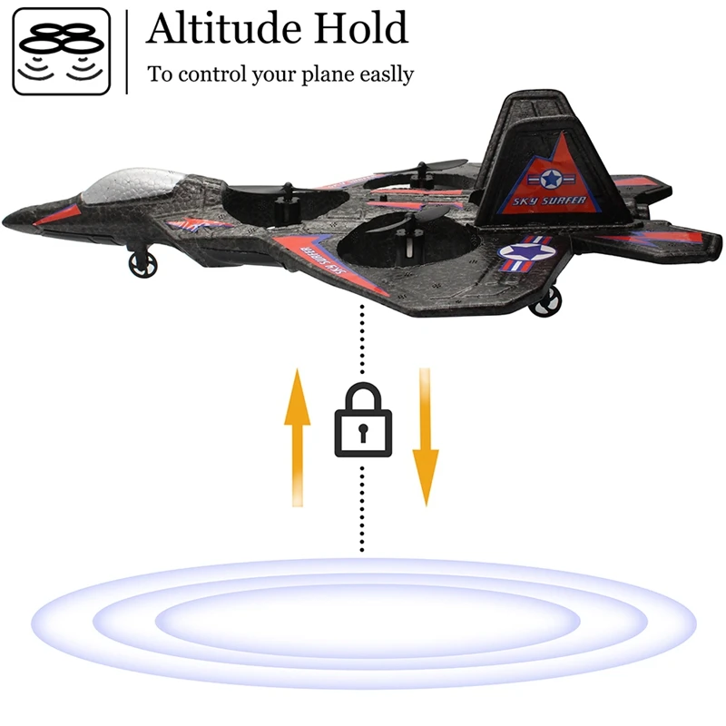 THUNDER JET X LC222 250мм Размах крыльев RC Самолет На Радиоуправлении Дрон 2.4 ГГц 2CH EPP Пульт