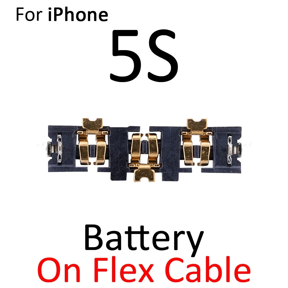 2 шт. внутренняя панель разъема для аккумулятора iPhone 5 5S SE 5C 6 6S Plus держатель гибкий