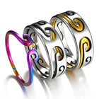 Парные кольца в виде обезьяны, 4 цвета, 2 в 1, классический дизайн, подарок для влюбленных на День святого Валентина