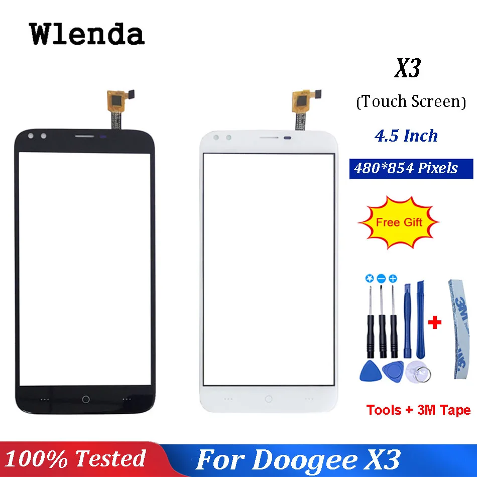 4 5 дюймов Для Doogee x3 сенсорный экран дигитайзер панель переднего класса линзы в
