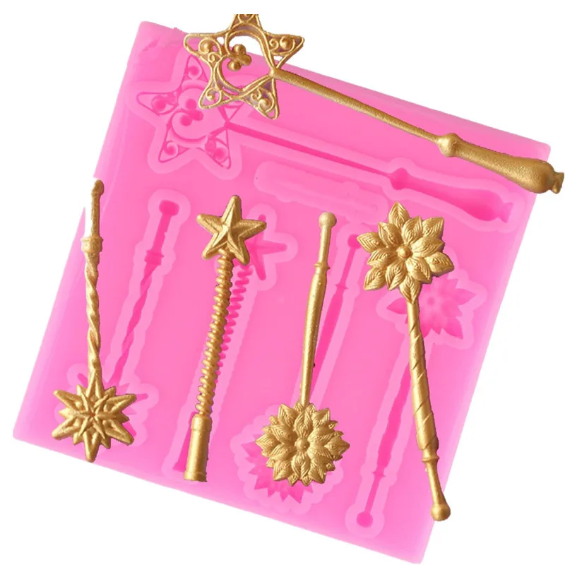 

Fairy Sticks Five High Quality Silicone Fondant Cake Molds Chocolate Baking Molds
