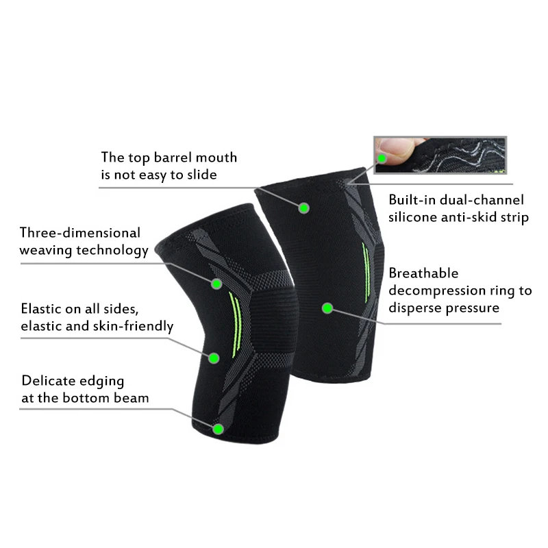 

Breathable Cycling Elbow Bike Knee Pads Four Way Stretch Knit Nylon Professional Kneecap Knee Gear Sports Safety Sportswear NEW