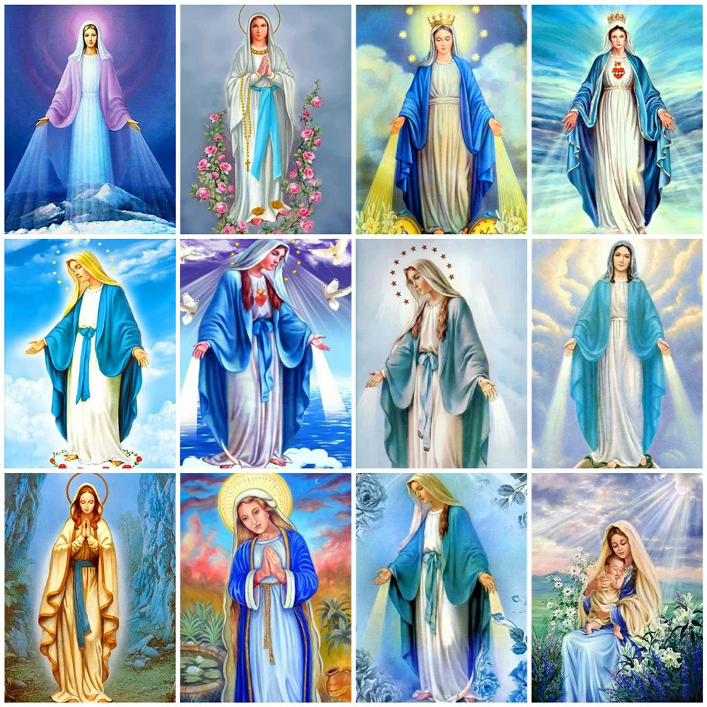 

HUACAN Pictures By Number Religion Kits Home Decoration Painting By Number Portrait Drawing On Canvas HandPainted Art Gift 50x65