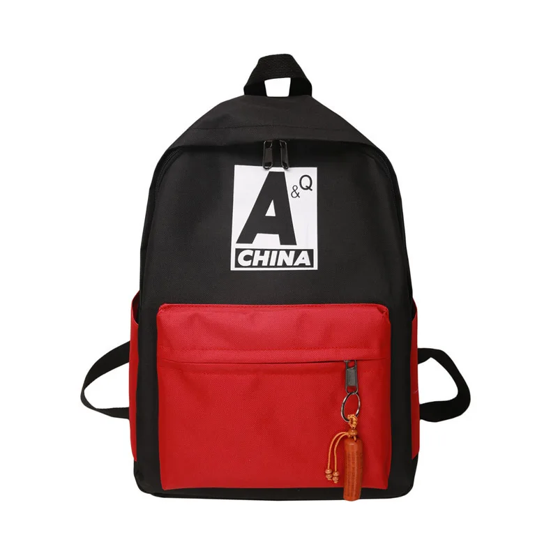

High-capacity College Style Junior High School Girl Schoolbag Fashion Wild Cute Backpack Female Ulzzang Backpack Hit Color