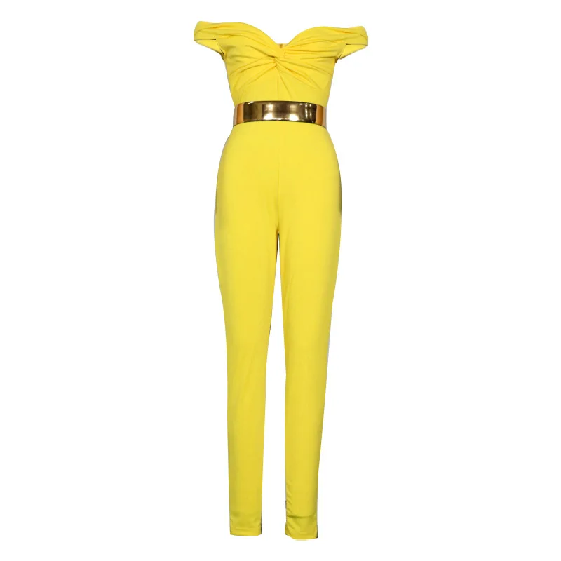 

Solid Color Short Sleeve Slash Collar Skinny Romper Jumpsuits Womens Elegance Work Wear Sexy Club Overalls Wholesale
