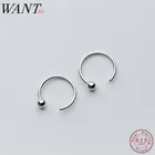 Женские серьги-гвоздики WANTME из серебра 100% пробы с бусинами