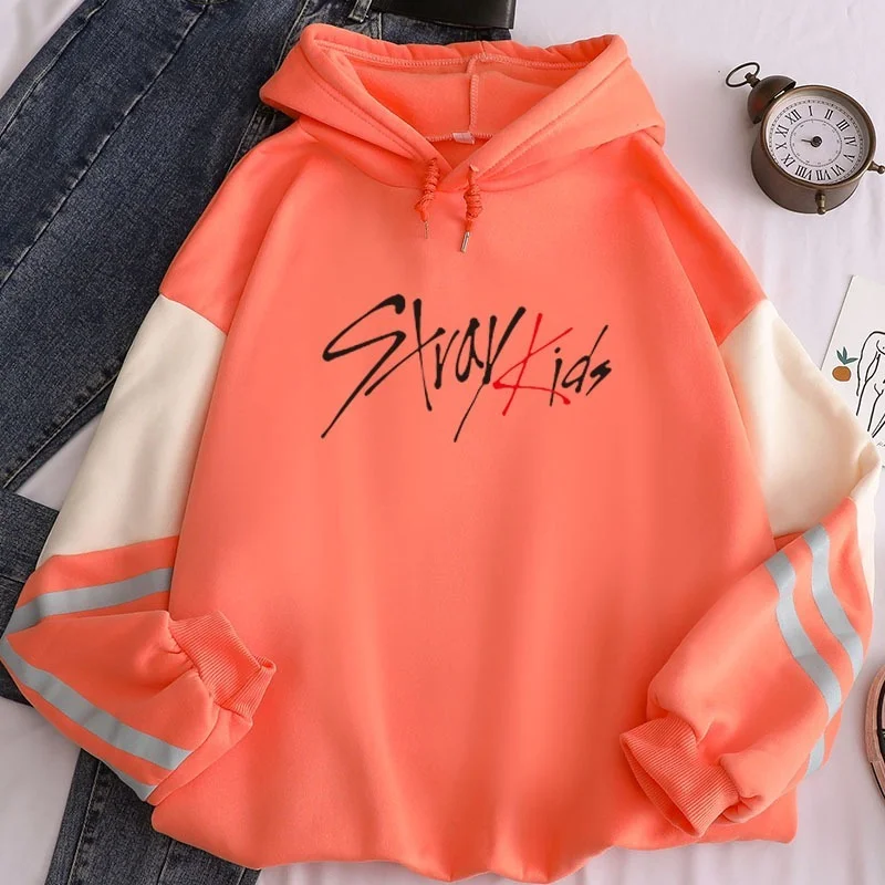 

Women Hoodies Sweatshirts Long Sleeve Patchwork Hooded Tops Pullovers New Harajuku Korean Style Letter Print Personality Jumpers