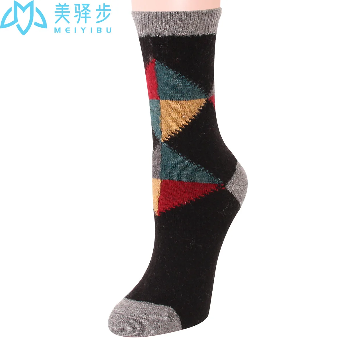 12 Pairs Per Set Warm and Retro Wool Socks Winter Women's Thickened Wool Socks