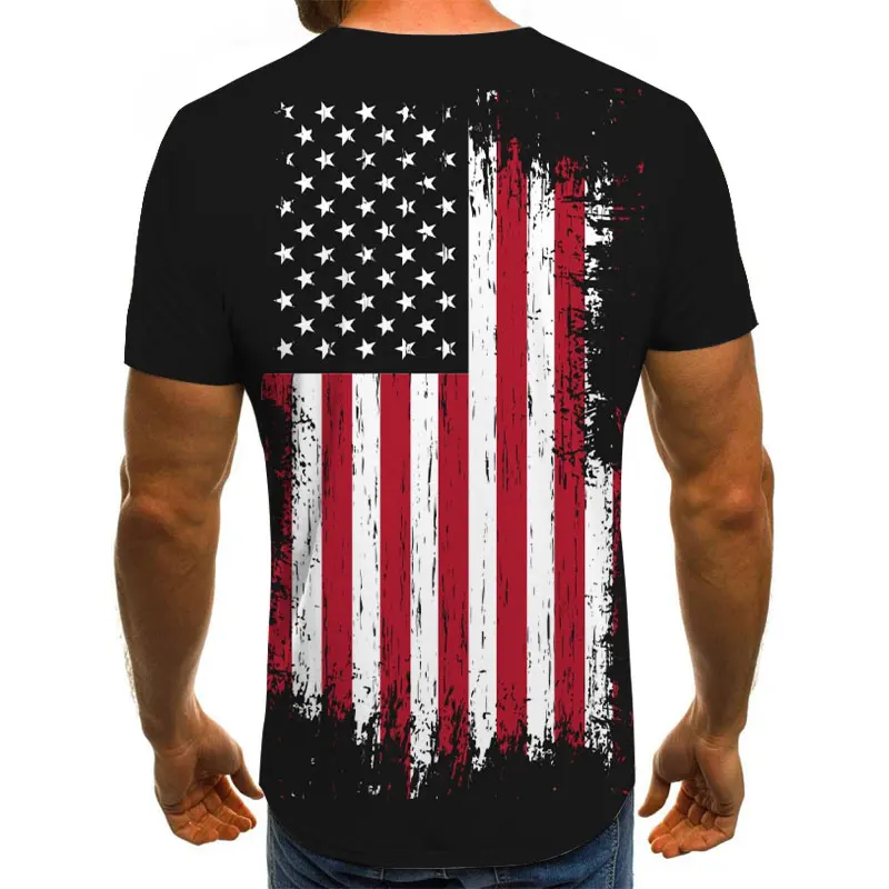 

Camiseta de manga corta con estampado 3D para hombre, camisa informal de cuello redondo, Hip-HOP, ropa de calle de moda, Verano