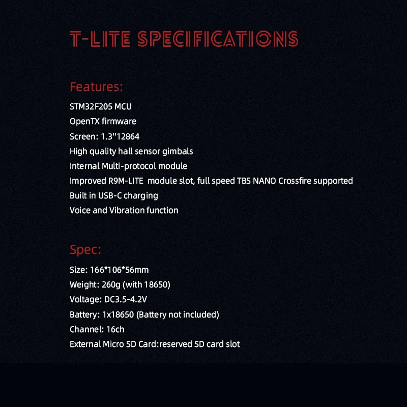 Jumper-mando a distancia t-lite Open TX JP4IN1, transmisor multiprotocolo afilado, Sensor Hall, Gimbals, RF &uacute;nica, CC2500, R1F, R8-2