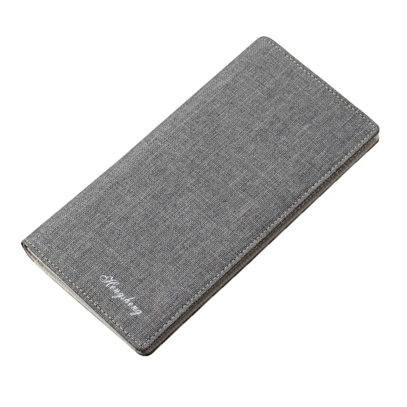 Brand Wallet Men Fashion Mens Bifold Wallets Slim Canvas Long Clutch Purse Male Coin Holder Purses Carteira Masculina | Багаж и сумки
