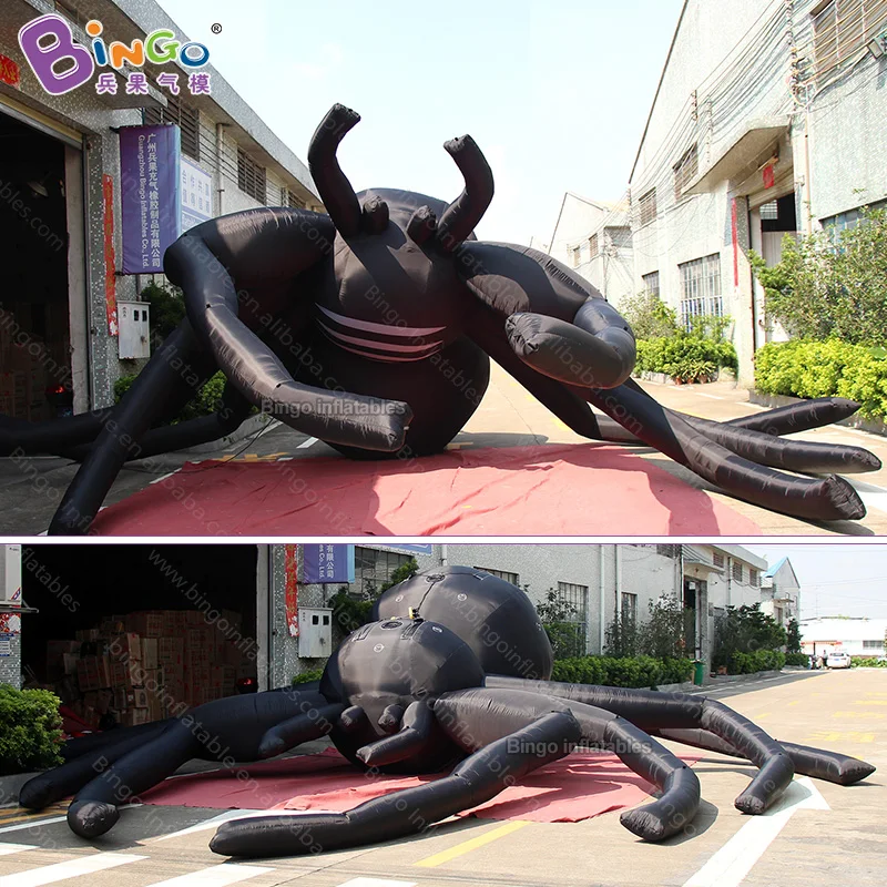 

Giant 10x8.5mh halloween inflatable all black spider/high simulation black flycatcher hallowen advertising decoration toy