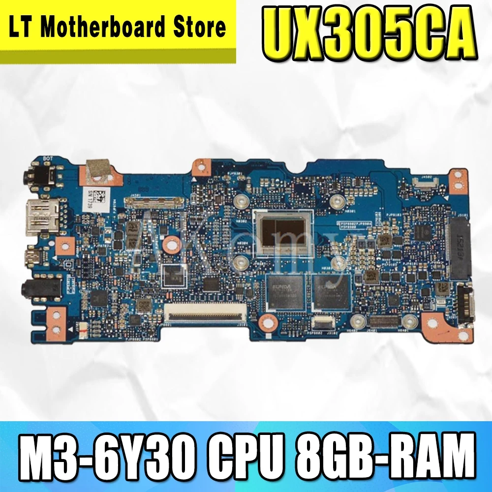 

Новая материнская плата Akemy UX305CA REV 2,0 для For Asus UX305C UX305CA U305C, материнская плата Zenbook, 100% протестированная, M3-6Y30 процессор OK 8GB-RAM