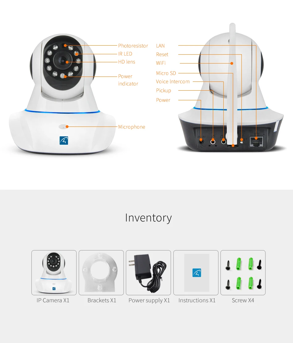 VStarcam C7825WIP 720P HD Беспроводная P2P WiFi IR Cut IP Сетевая камера 2 Way Аудио Безопасность