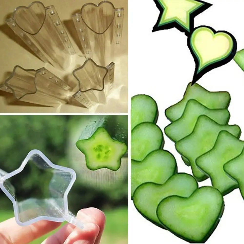 

Five-pointed Growing Mold Heart/Star-shaped for Cucumber Vegetable Forming Shaping Mould Durable/Nontoxic/Not Easy Deform