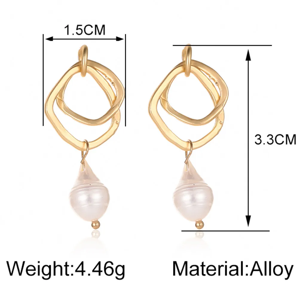 Распродажа сережек необычная форма бусины Геометрические Квадратные креативные