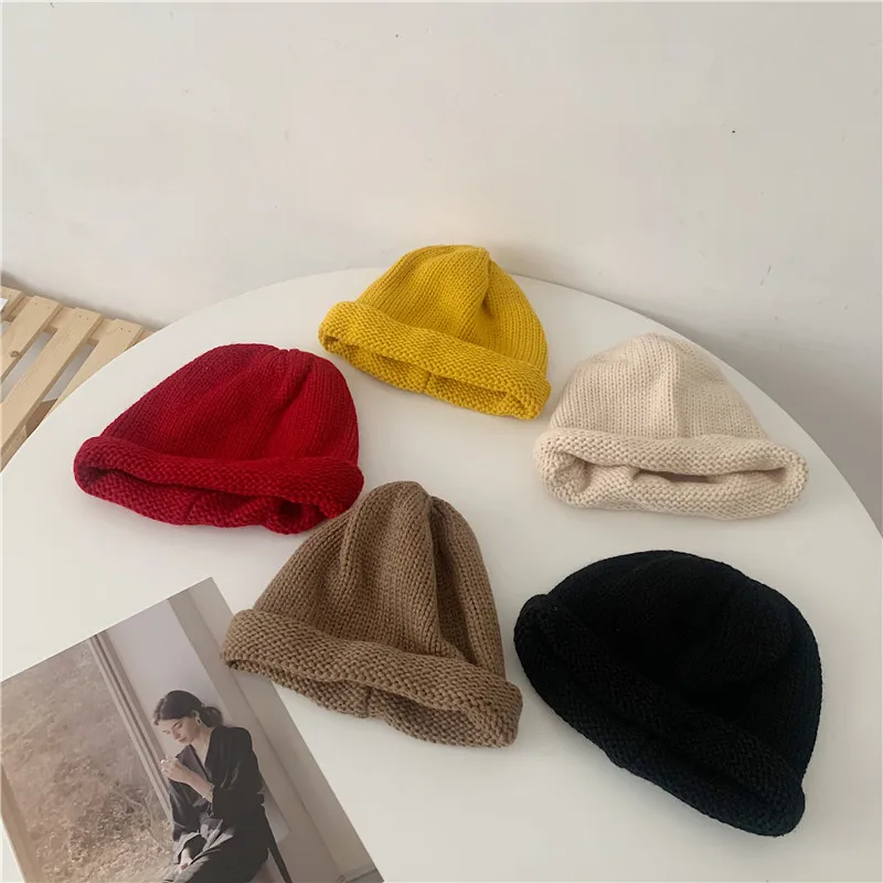 Вязаная Шерстяная Шапка в стиле интернет знаменитостей корейский стиль Ins