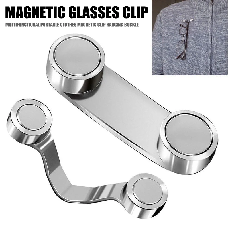 

New Arrival Stay in Place Glasses Holder Magnetic Eyeglass Holders Zinc Alloy Magnetic Glasses Clip