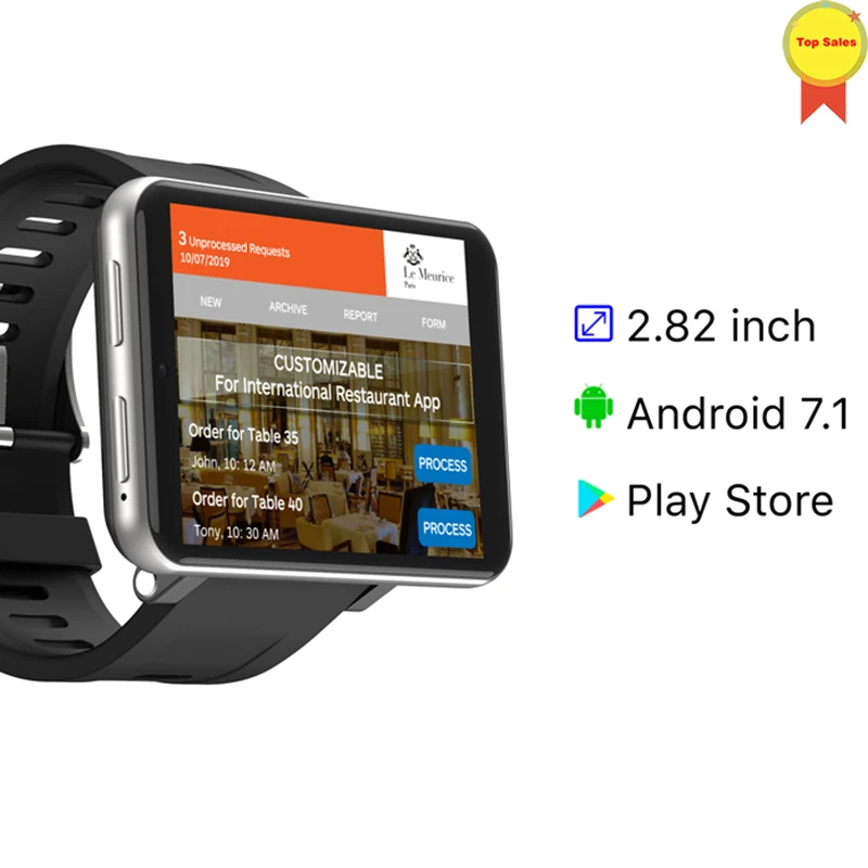 Крупнейшие в мире 2,8" Смарт-часы для мужчин и женщин 4G Smartwatch Android 7,1 5 Мп камера 2700 мАч 480*640 Смарт-часы gps wifi телефонный звонок