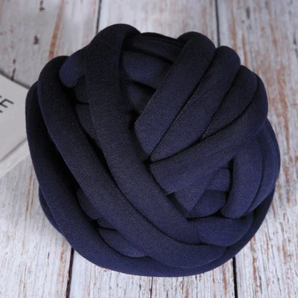 Navy Blue Зима 250 г супер толстые пряжи для вязания хлопка/полиэстерная Пряжа 20 мм толстая пряжа для руки вязаное одеяло/кошачье гнездо/Подушка - Цвет: Navy Blue