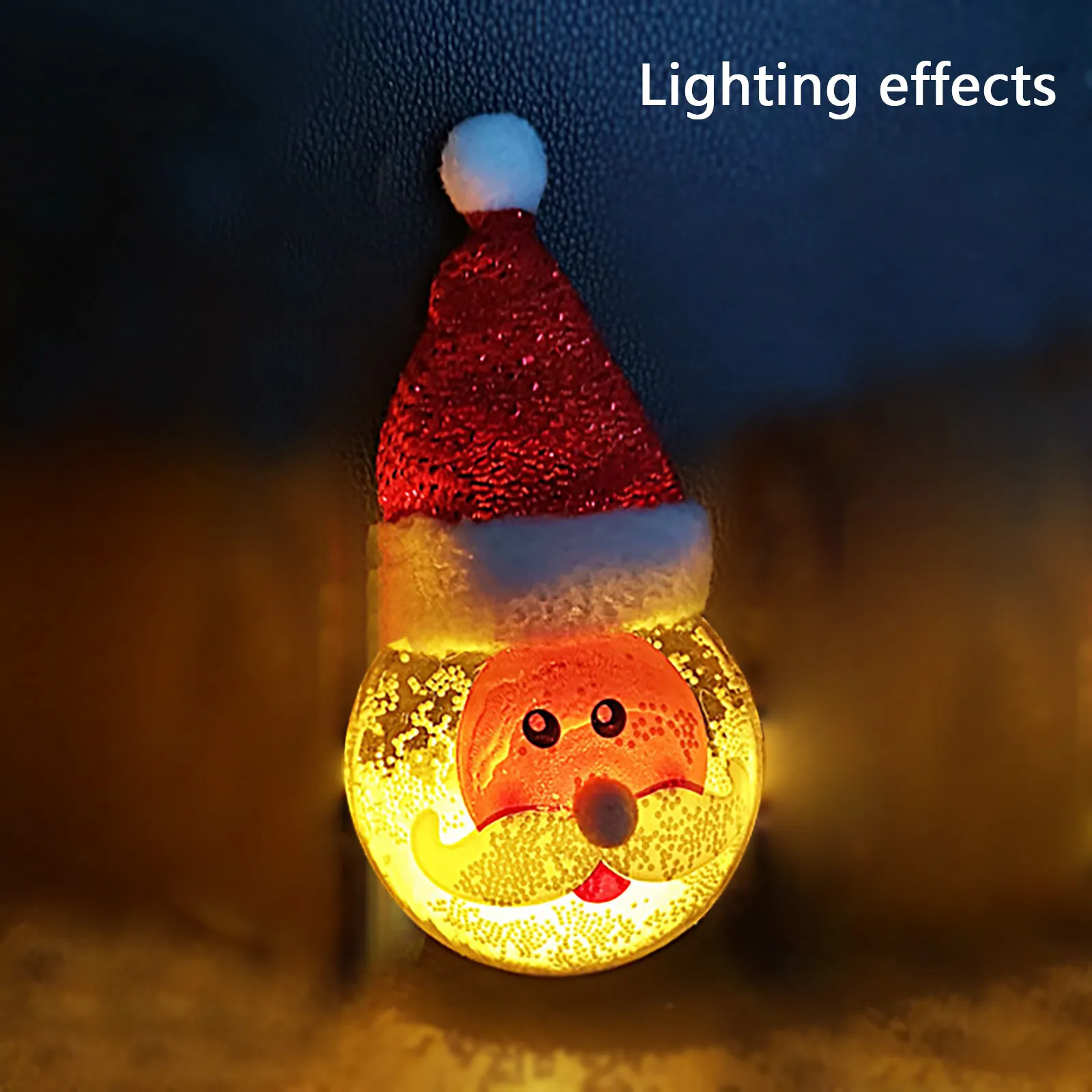 Рождественские украшения для новогодней елки Санта Клаус светящийся пенопласт