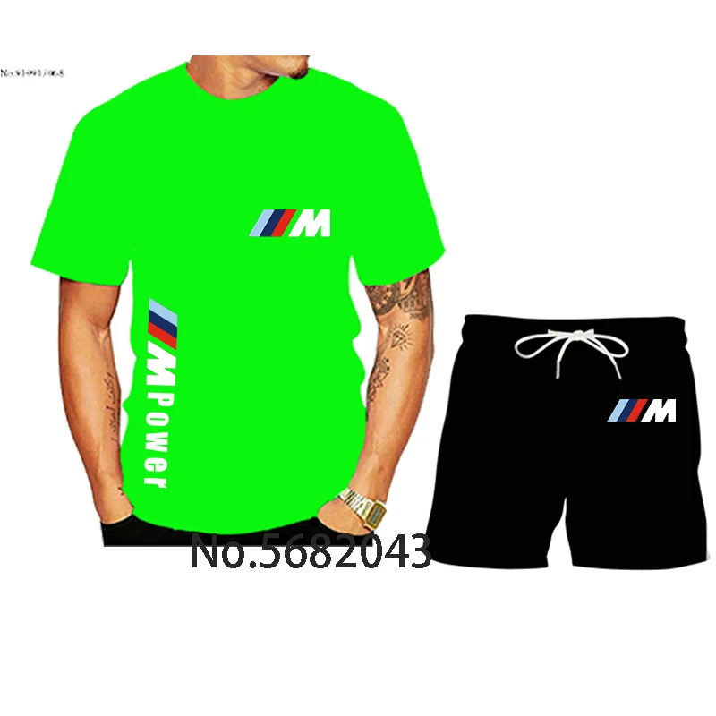 

2021 popular new cotton men's T-shirt + Sports Shorts Set summer high quality cotton T-shirt sports running set