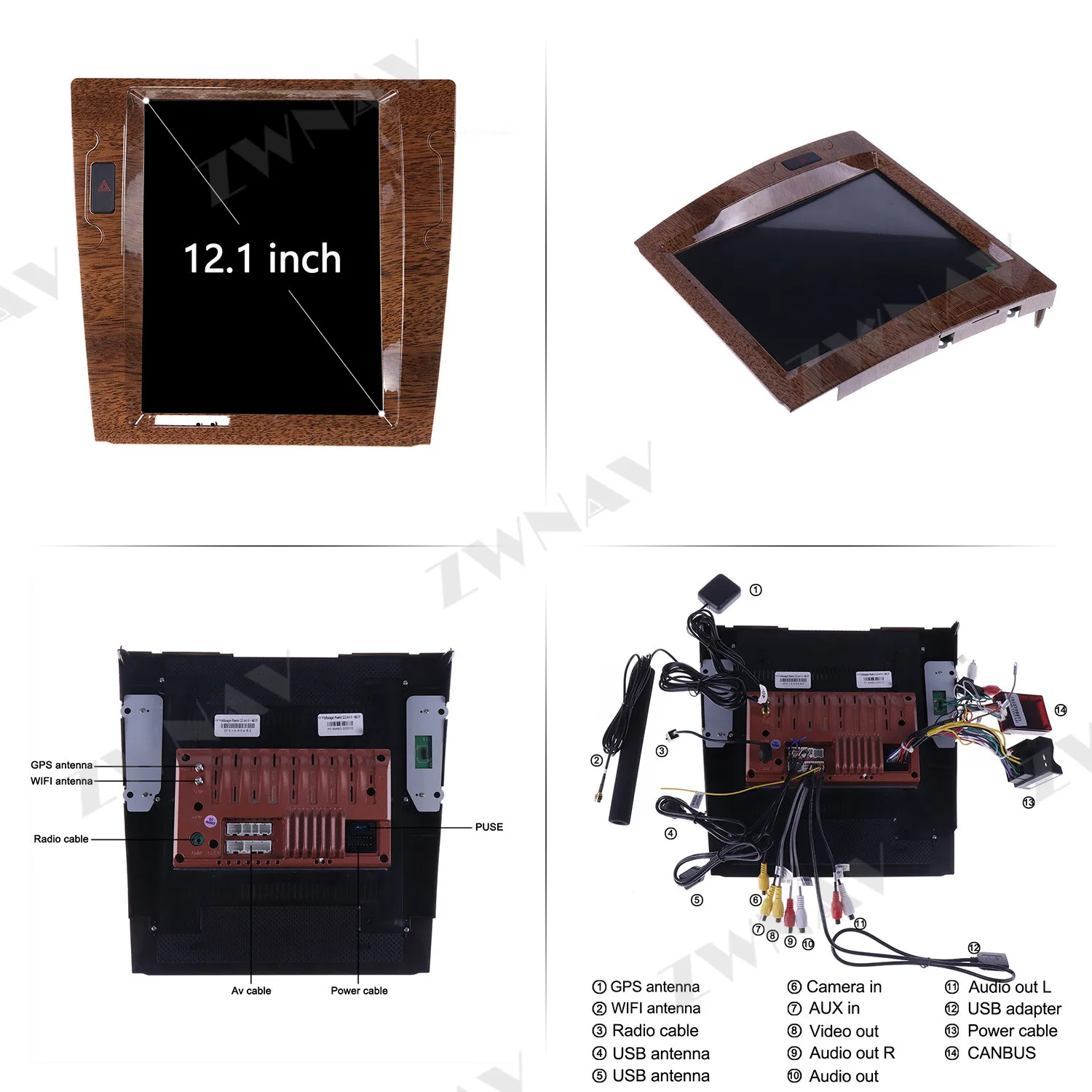 

12.1" 4+64G Android 8.1 Car Multimedia DVD Player For Volkswagen Phaeton 2008-2013 Car GPS Audio Radio Stereo Head Unit